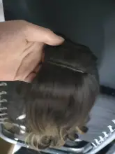 Pequeña LANA sintético Ombre negro marrón de oro con pelucas con reflejos largo ondulado resistente al calor de la parte media Cosplay pelucas para mujeres