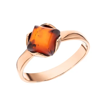 

Silver ring with amber sunlight