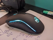 Hongsund-Ratón óptico profesional para videojuegos de alta gama, mouse con 7 colores brillantes retroiluminado con led y diseño ergonómico para LOL CS