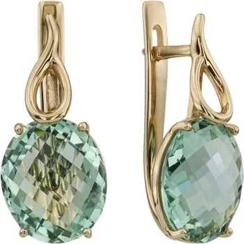 

Aloris earrings with 2 aquamarine Red Gold