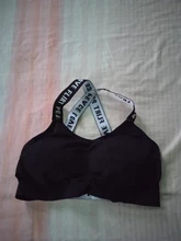 Sujetador deportivo con letras para mujer, sostén deportivo con realce, A-D, negro y blanco, para correr, Yoga, gimnasio y Fitness