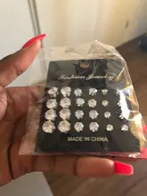 Fashion Earrings-Set Jewelry Crystal Geometric Elegant Women Exquisite Femme 6/12/20-pairs