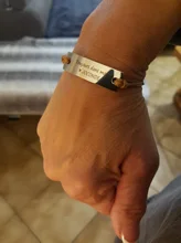 Pulsera personalizada Master, brazalete de acero inoxidable con etiqueta, texto grabado, fecha, ajustable, grabado de cuero, regalo de cumpleaños