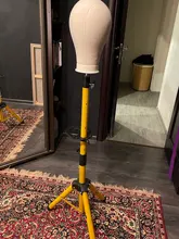 Alileader-soporte para pelucas, trípode para peluca con cabeza de bloque de lienzo, ajustable, kit para hacer peluca, TPins, regalo, 125Cm/60Cm
