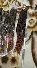 TOMO Hair-extensiones de pelo trenzado sintético, 12/18 pulgadas, Color negro, marrón, verde, ombré, Crochet