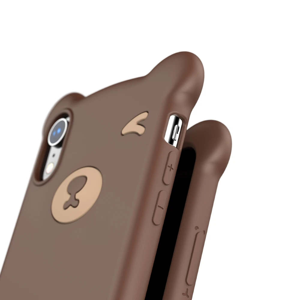 Чехол Baseus Bear Silicone Case For iP XR 6.1inch WIAPIPH61-BE08(Коричневый