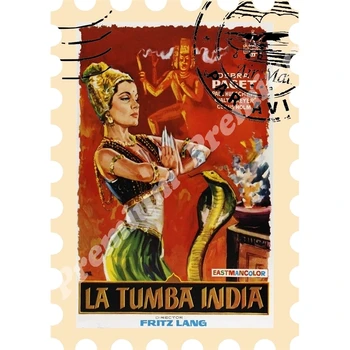 

India souvenir magnet vintage poster