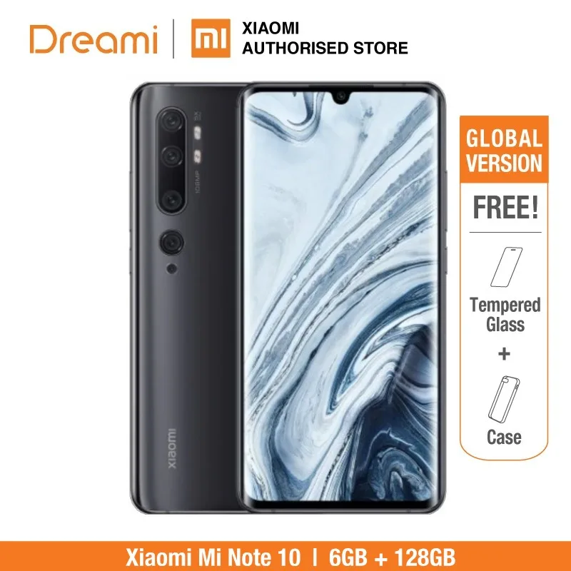 Глобальная версия Xiaomi Mi Note 10 128 ГБ ROM 6 Гб RAM (абсолютно новая/запечатанная) note10128