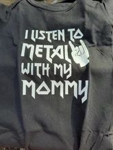 Body de manga corta para bebé recién nacido, mono de cuerpo completo con escucha de Metal con mi papá y mamá
