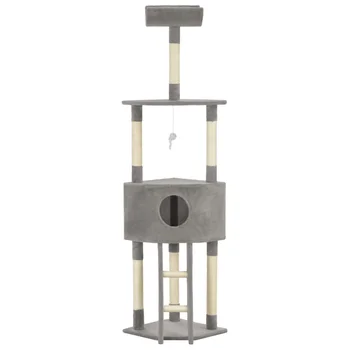 

Cat Tree with Sisal Scratching Post Grey 180 cm