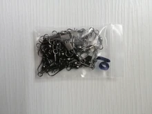 JACKFISH gira pin conector de pesca giratorio de rodamiento de anillos sólidos giratoria 50 unids/lote pesca carpa, pesca herramienta de la pesca