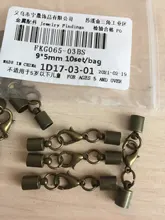 Lote de 10 unidades de piezas para fabricación de joyas, pulseras de cordón de cuero, cierres de langosta, ganchos de 3, 4, 5, 6, 8, 9 y 10mm, conectores de casquillos de punta