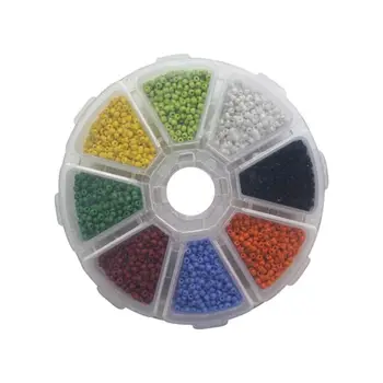 

Set of beads for needlework, (glass), 8 colors of 16 GR., 'Astra'