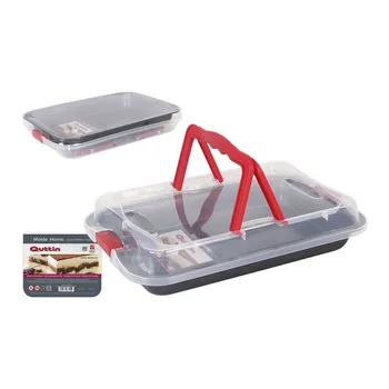

Baking mould with lid Quttin carbon steel Dreptunghiular Black