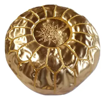 

Ottoman Moroccan Poof Morocco East Ethnic Genuine Leather Furniture Footstool B6