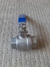 Stainless-Steel Ball-Valve Vinyl-Handle Female SS304 BSPT with 1-1/2-2P Full-Port 3/8-