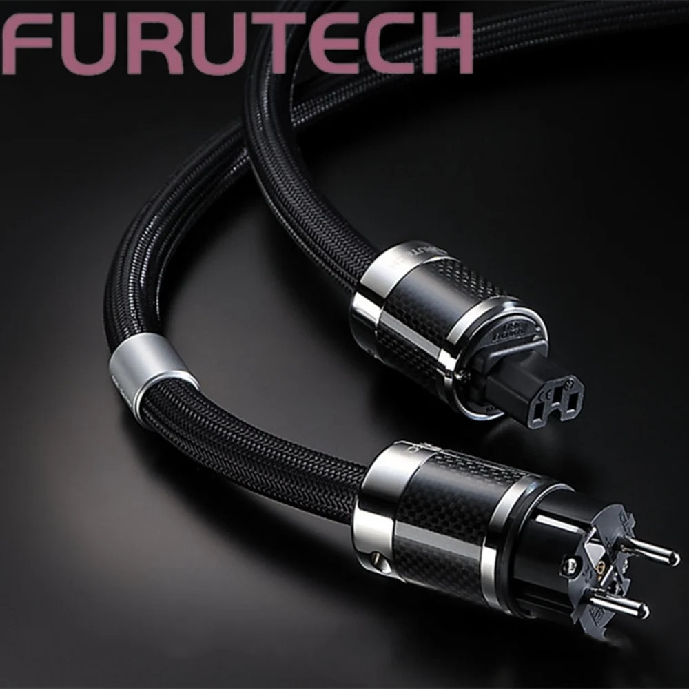 Hi Fi Schuko Furutech Альфа PS 950 Топ родий углеродное волокно лихорадка EU AC силовой кабель FI