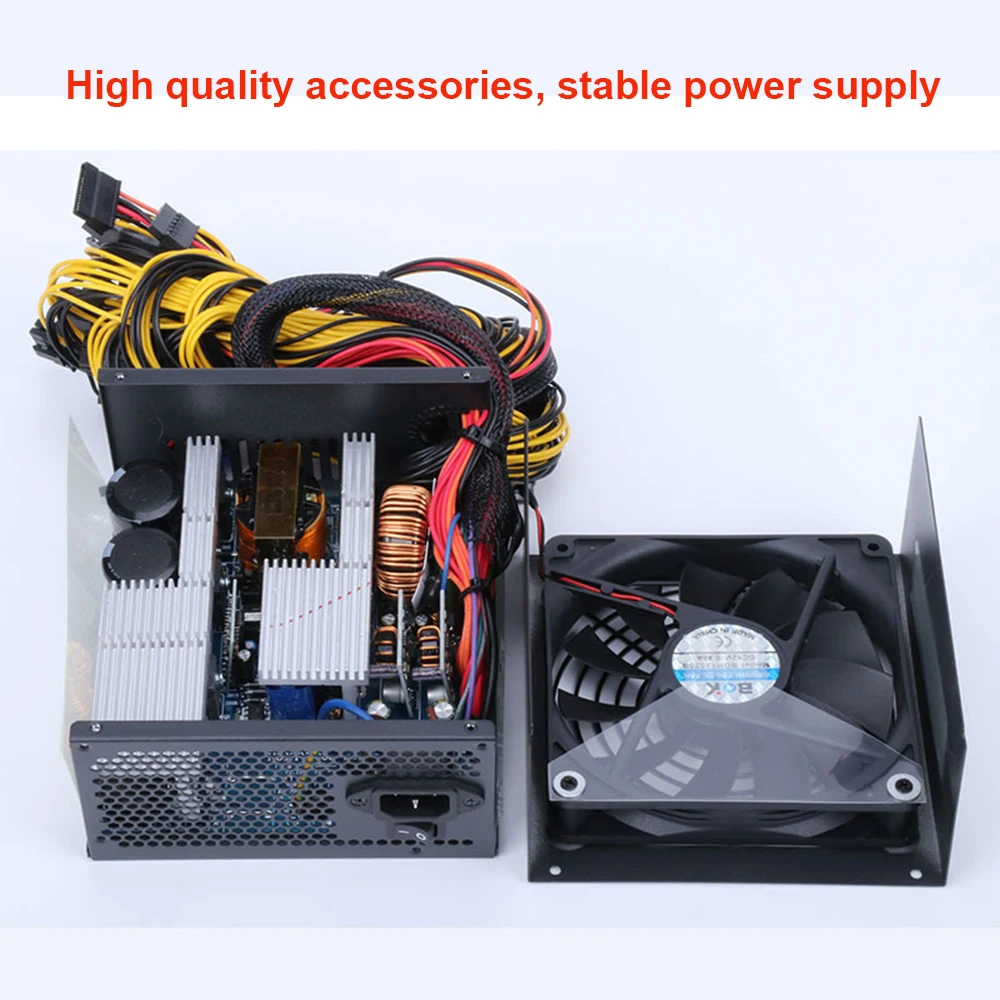 2000W 2400W 2600W 180-240V ATX Mining Bitcoin Power Supply 95% Efficiency for Ethereum ETH S9 S7 L3 Max Support 8 GPU Cards Coin