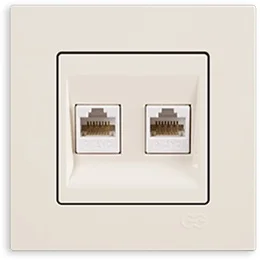 

PnpnElectrıc Gns Eqona Double Data Socket (2 xRJ45 Cat6) Cream