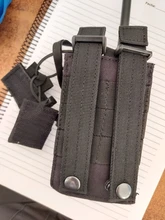 Bolsa de nailon 1000D para exteriores colgante para deportes tácticos, Walkie Talkie Molle militar, bolsa de bolsillo para revistas Mag