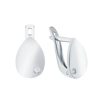 

Silver earrings with cubic zirconia sunlight sample 925