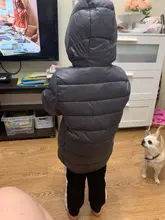 Chaqueta de invierno ultraligera para niñas, prendas de vestir con capucha, mono de nieve para niño, ropa de 2 a 8 años, 2020