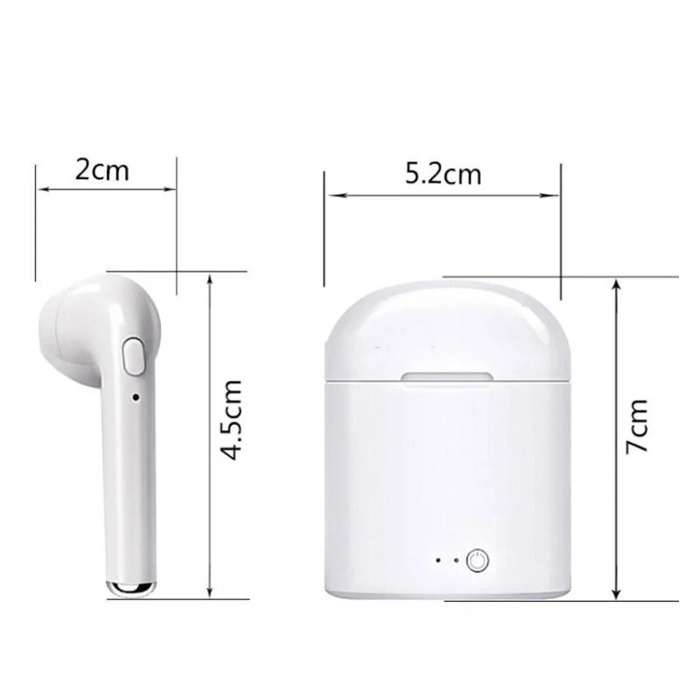 Wireless headset TWS i7s bluetooth 5 0 with wireless charging box and dual connection Android iPhone control playback