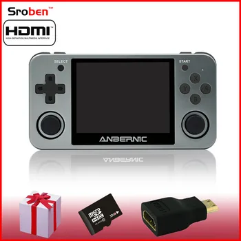 

ANBERNIC RG350M Retro Handheld Game Player RG350 Metal Upgrade Aluminum Alloy Shell 64 Bit 3.5" 640*480 IPS Screen Play PS1