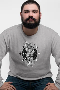 

Angemiel Wear Moon Phases Astronot Gray Men 'S Sweatshirt