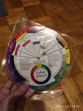 Pigmento de uñas para tatuaje profesional, rueda de 12 colores, tarjeta de papel, diseño de tres niveles, guía mixta, redondo, gira el círculo Central