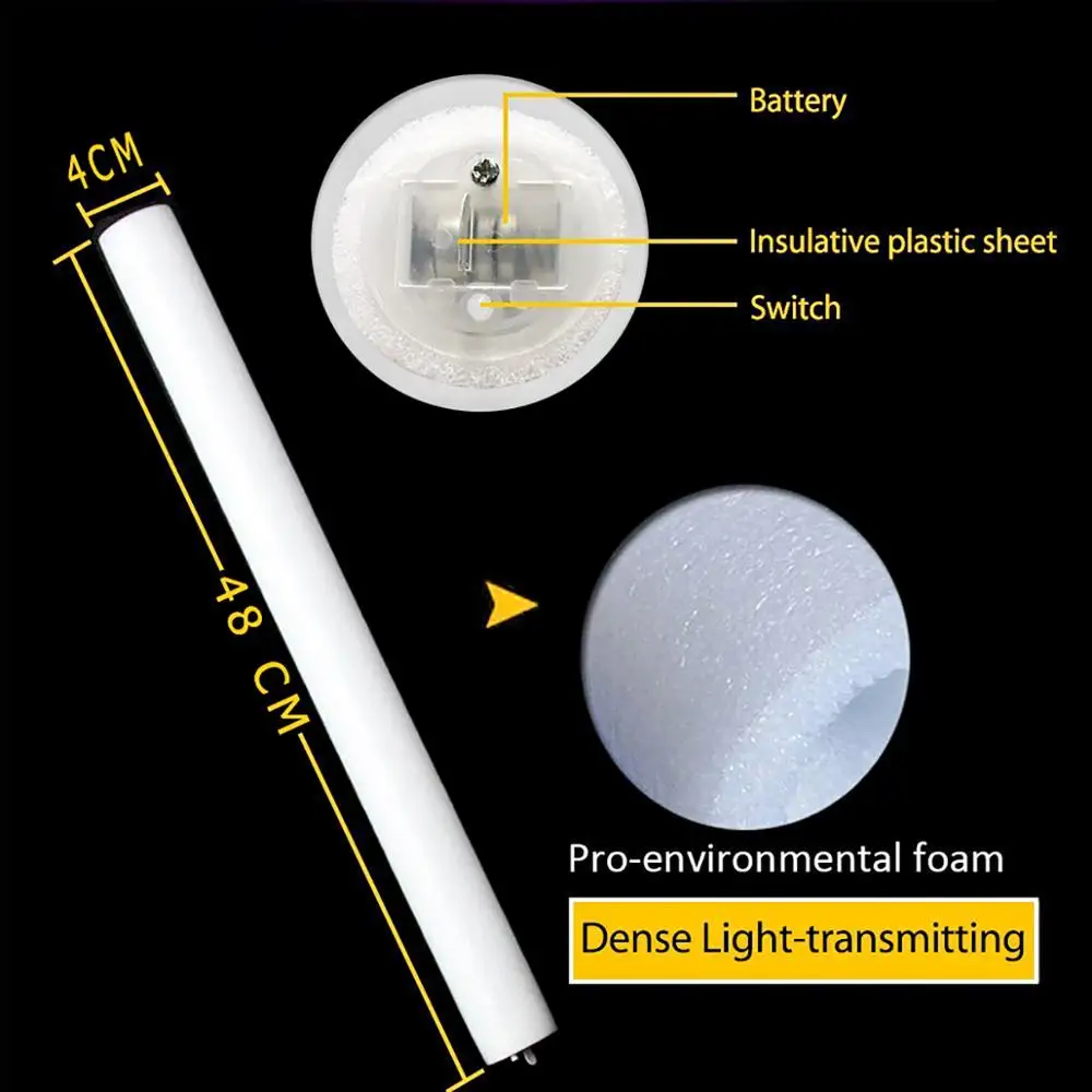Colorful Foam Sponge Activity Luminous Stick-1 Group of 22