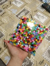 Pompones redondos y suaves de 10mm para niños y niñas, bola artesanal y mullido de 1000 Uds., pompones de colores mezclados, juguetes artesanales para guardería