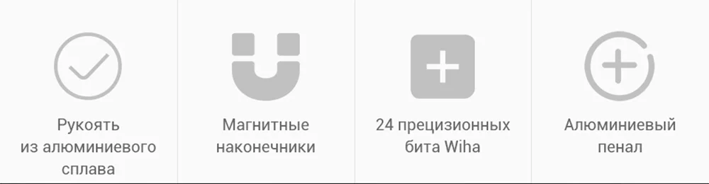 Отвертка универсальная Xiaomi Mi x Wiha Precision Screwdriver, быстрая
