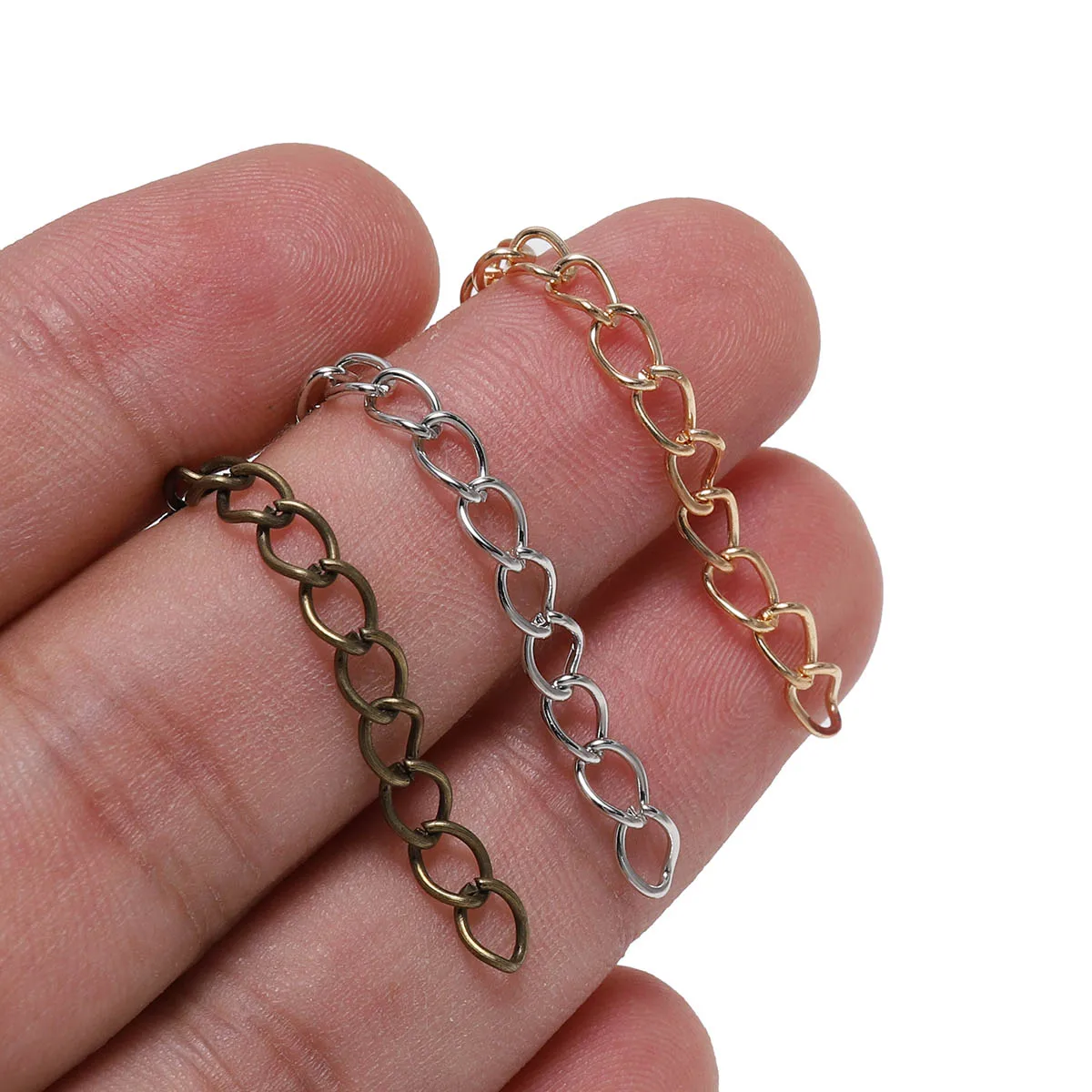 30-100 teile/los 5 cm Bunte Halskette Verlängerung Kette Groß Armband Erweiterte Kette Schwanz Extender Für DIY Schmuck Machen liefert – Detail 12