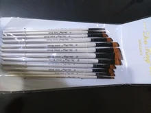 Pinceles para pintar con acuarela, accesorio de pelo, nailon, para manualidades, aprendizaje pintura al oleo, acrílica, suministros, juego de 12 unidades