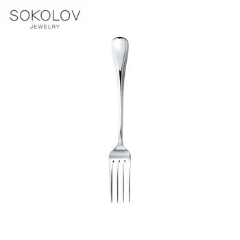 

Fork dessert "silhouette" Sokolov, fashion jewelry, silver, 925, women's/men's, male/female
