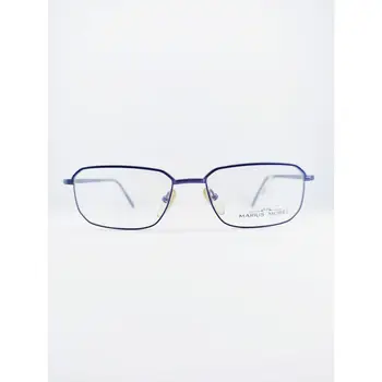 

Vintage luxury square eyeglasses frame Marius morel square glasses frame Shinny navy blue titanium frame Unisex eyewear