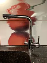 Accoona-grifo de cocina con soporte doble contemporáneo, filtro de agua limpia de doble agujero, purificador de latón, grifo de lavabo, A5179-4