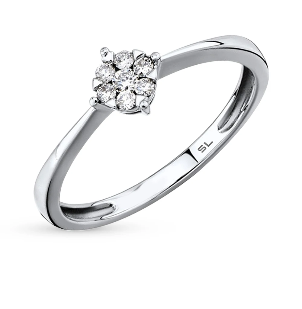 Золотое кольцо с бриллиантами SUNLIGHT проба 585