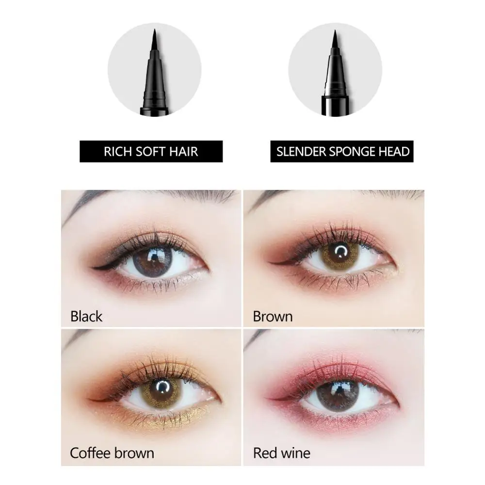 Billige Super Schwarz Wasserdicht Liquid Eyeliner Pencil Eye Liner Stift Dame Kosmetik Bilden Auge Marker Schönheit Essentials Eyeliner Kontur