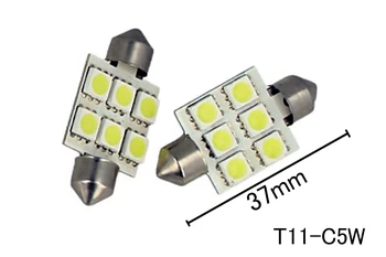 

CARALL ABC294 pair 2 Led lamps T11 C5W torpedo 37mm with 6 Smd 5050 cold white 6000K color 12V 2W