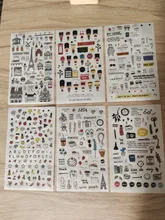 Pegatina de papel para decoración, pegatina de diario de viaje de estilo europeo, álbum de recortes diario, pegatinas Kawaii coreanas de papelería