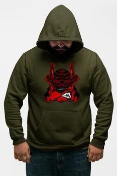 

Angemiel Wear Samurai Dog Green Men 'S Hooded Sweatshirt