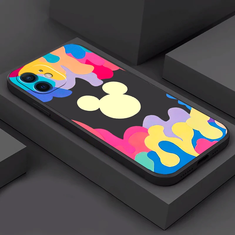 Модный мультяшный чехол для телефона с Микки Маусом США iPhone 11 12 13 Pro Mini X XR XS Max 6 6S 7 8