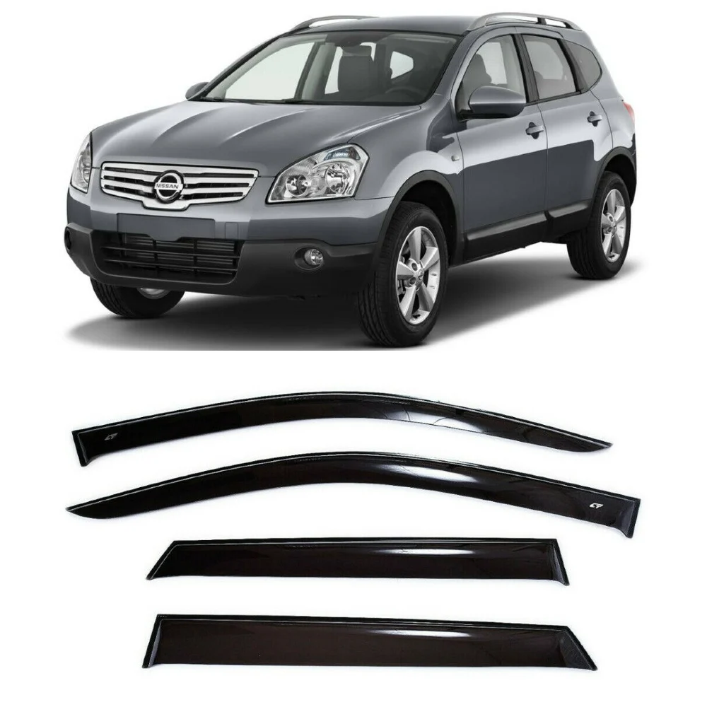 Дефлекторы окон Cobra Tuning N11108 на авто Nissan Qashqai +2 (J10) 2008-2014 4 шт./комп. ветровики от