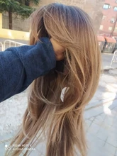 EASIHAIR-Peluca de BoBo marrón oscuro con flequillo, sintética, ondulada, de capa media, para mujeres negras, Cosplay, fiesta, resistente al calor, Natural