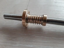 Tornillo de plomo T8, THSL-500-8D, tornillo de plomo Trapezoidal, tuerca de resorte antivaho de 8mm de longitud 200 300 400 600 700 800