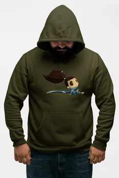 

Angemiel Wear Sitting Sweet Yasuo Green Men 'S Hooded Sweatshirt