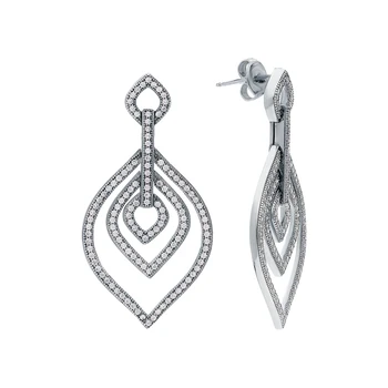 

Silver earrings with cubic zirconium sunlight sample 925