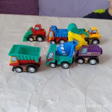 6 uds juguete de modelo de coche atrás coche vehículo móvil camión de bomberos modelo Taxi chico Mini juguetes regalo Diecasts juguete para los niños